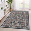 Floral Area Rug for Living Room Washable Rugs Non Slip Boho Dining Room Carpet Vintage Botanical Print Low Pile Soft Floor Carpet for Farmhouse - 3 of 4