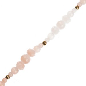 Crystal Lane DIY Designer 7in Bead Strand Glass and Metal Gray Assorted Sizes - 1 of 4