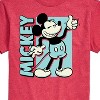 Men's - Disney - Mickey Light Blue Vintage Short Sleeve Graphic T-Shirt - 2 of 4