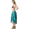 LA LEELA Women's Bikini Skirt Sarong Swimsuit Cover up Summer Wraps Bathing suit Swimwear Beach Wrap Skirts for Women One Size Green, Tie Dye Design - 4 of 4