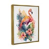 Stupell Industries Modern Tropical Flamingo Black Floater Framed Canvas Wall Art - 3 of 4