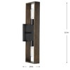 Progress Lighting Boundary 2-Light Wall Sconce, Matte Black, Open Frame, Wood, Design Series - 3 of 3