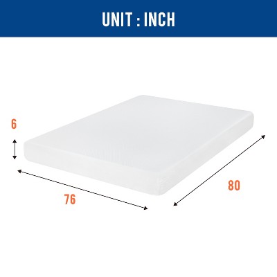 FDW 6 inch King Mattress Gel Memory Foam Mattress for Cool Sleep & Pressure Relief/Medium Firm Mattresses CertiPUR-US Certified/Bed-in-a-Box/Pressure