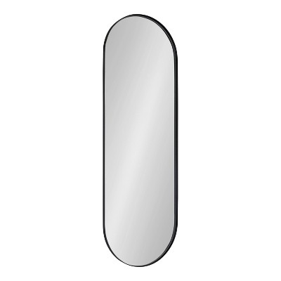 Rollo Capsule Full-Length Black Metal Wall Mirror 16"x48"