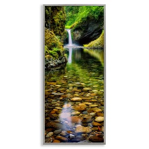 Stupell Industries Clear Stream Waterfall Photography, 10" x 24" - 1 of 4