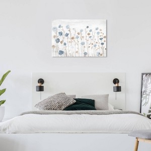 Wynwood Studio 36"x24" Beautiful Growth Light Blue Wall Art: Modern Canvas, Mixed Media Botanical Unframed Print - 1 of 3