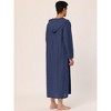 Lars Amadeus Men's Button Closure Side Split Hooded Sleeping Nightgown - 4 of 4