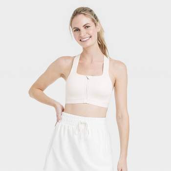Valmont Front Zip Sports Bra White : : Clothing, Shoes