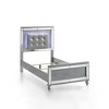 New Classic Furniture, Contemporary Solid Wood 3/3 Twin Bed in Silver - 2 of 4