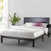 Twin Santiago Wood Platform Bed With Headboard Black - Zinus : Target