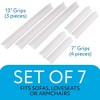 Impresa Sofa Slipcover Tucks - 7 Pieces - Slipcover Grips for Sofa - 3 pieces 13 Long & 4 pieces 7Long - 3 of 4