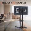 Vynxaria FANCO Universal Swivel TV Stand for 32¨C80 inch TVs, Height Adjustable Table Top TV Stand Mount with Tilt, Max VESA 600x400mm (Black) - 2 of 4