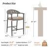 Arceso Bar Stools Set of 4, 24.8'' Aluminum Outdoor Bar Stool with Removable Cushion, Boho Rattan BarStools - 2 of 4