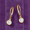 Ross-Simons 1.00 ct. t.w. Diamond Bezel-Set Drop Earrings in 14kt Yellow Gold - 4 of 4
