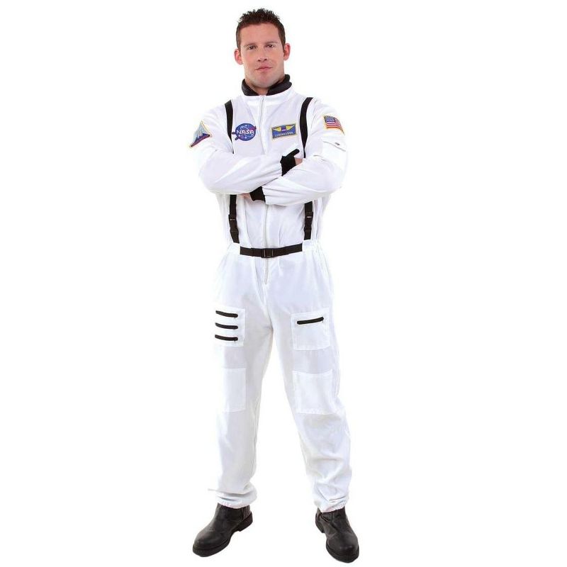 Underwraps Astronaut White Costume Jumpsuit Adult Male X-Large, 1 of 2