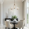 LNC Chrysaorican 3-Lights 31" Modern Candlestick Oversized Chandelier, Polished Gold and Iridescent Glass - 4 of 4