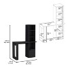 Vynxaria Writing Desk with Bookcase and Cabinet - Black - 4 of 4