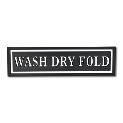 Cheung's Arabella Glossy Black and White Metal Wash Dry Fold Sign