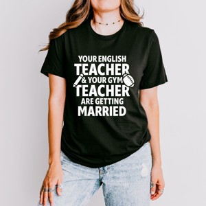 Your English Teacher and Your Gym Teacher Block - Womens Short Sleeve Tee - 1 of 4
