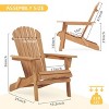 Set of 2 Folding Adirondack Chair Outdoor Adirondack Chair Weather Resistant  for Garden, Lawn, Backyard - 4 of 4