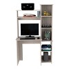 PAGED Computer Desk Morden Office Desk with 6 Open Storage Shelves Simple Writing Desk for Office, Study - 2 of 4
