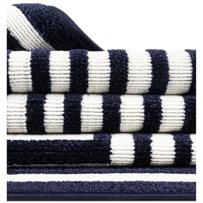 Navy Blue 4' x 6' Prescott Easy-Care Outdoor Area Rug