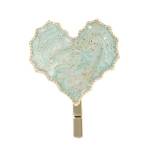 Unique Bargains Women's Heart Shape Ponytail Buckle Hair Clip 1 Pc - 1 of 4