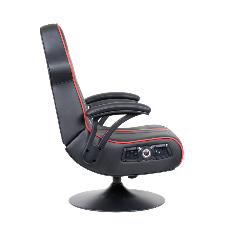Torque Bluetooth Audio Pedestal Gaming Chair with Subwoofer Black/Red - X Rocker, 4 of 20
