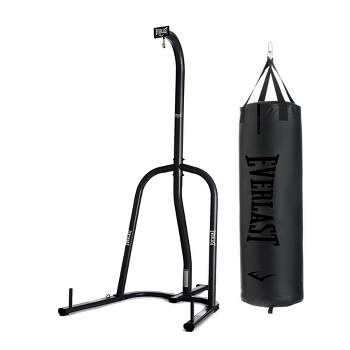 Everlast 100 Pound Max Heavy Duty Powder Coated Steel Heavy Bag With 70  Pound Nevatear Heavy Bag Kit W/ Gloves, Hand Wraps & Bungee Cord, Black :  Target
