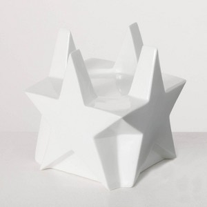 Sullivans 5.75" White Star Pillar Candle Holder - 1 of 3