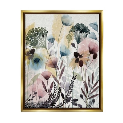 Stupell Industries Wild Florals Opaque Layers Soft Watercolor Pink Blue