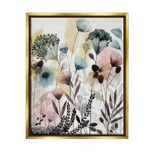 Stupell Industries Wild Florals Opaque Layers Soft Watercolor Pink Blue - 1 of 4