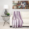 Parkland Collection,Transitional Stripe Rectangle Throw - 4 of 4