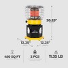 Comfort Gear 2 Pack 360 Degree Propane Space Heater, 13,500 to 18,000 BTU Indoor/Outdoor Portable Radiator for 450 Square Feet, Yellow/Black - 3 of 4