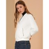 INSPIRE CHIC Women's Quilted Zip-Up Raglan Sleeves Bomber Jacket - 4 of 4