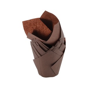 Unique Bargains Flame Shape Disposable Baking Cups Greaseproof Paper 1.97"x3.15" 50 Pcs - 1 of 4