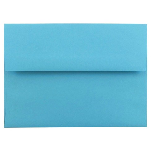 Jam Paper Brite Hue A6 Envelopes 4 3/4 X 6 1/2 50 Per Pack Blue