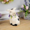 Northlight Spotted Sitting Piglet Rustic Spring Figurine - 9" - Off White and Black - image 2 of 4