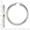 Black Bow Jewelry 5mm Stainless Steel Classic Round Hoop Earrings - 60mm (2 3/8 in) - 4 of 4
