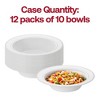 Smarty Had A Party 12 oz. White with Silver Edge Rim Plastic Soup Bowls (120 Bowls) - 4 of 4