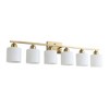 Maliang Gold Modern Vanity Light Over Mirror, Wall Sconces with Milky White Frosted Glass Shades, (Bulbs Not Included) - 2 of 4