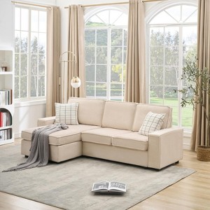 Modular Sectional Sofa, U/L-Shaped Couch w/ Removable Cover, Modern Convertible Deep Seat Sofa, Comfy Cloud Sleeper Sofa Couch for Living Room&Office - 1 of 4