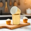 Unique Bargains Medium Machine-Made Disposable Baking Cups Wood Pulp Paper PE Coating 2.76"x2.17" 50 Pcs - 2 of 4