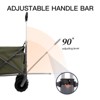 BEAFUP Collapsible Folding Garden Cart Wagon with Drink Holders & All-Terrain Wheels for Sand,Beach,Camping,Pet Owners and Gardening Enthusiasts - 4 of 4