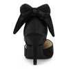 Allegra K Women's Satin Upper Pointed Toe Bow Decor Stiletto Heels Pumps - 4 of 4