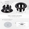 WOWOW 1.2 in. ABS Sink Basin Trim Overflow Cover Insert in Hole Round Caps in Brushed Nickel - 3 of 4