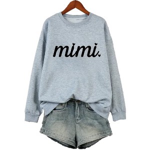 Plus Szie Mimi Sweatshirts Women Grandma Shirt Cute Pullover Sweat Shirt Mimi Letter Print Long Sleeve Tops for Fall - 1 of 4