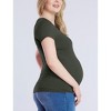Women's V-Neck Side-Ruched Maternity Short Sleeve Tee | Motherhood Maternity - 3 of 4