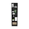 INFURNIC Decorative Bookshelf Compact 5 Shelf Storage Slim Profile Modern Design for Small Spaces, Black, 11.77"*17.72"*71.1" - 4 of 4