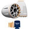 Wet Sounds REV 12 HD 12" Horn Loaded Compression Driver Tower Speakers with XZ Grills & Stainless MINI Swivel Clamps, 400 Watts RMS, White, Pair - 2 of 4